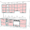 Кухня ОЛИВА 2,6 метра (белый глянец)  - Кухня ОЛИВА 2,6 метра (белый глянец) 