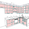 Кухня НУВЕЛЬ 3.0 х 1.6 метра (бетон белый / бетон черный) - Кухня НУВЕЛЬ 3.0 х 1.6 метра (бетон белый / бетон черный)